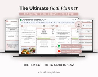 Digital Goal Planner: Google Sheets Template (Undated)