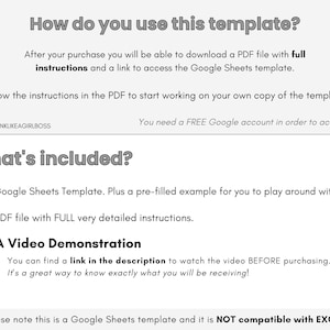 Planificador de objetivos digitales, plantilla de Google Sheets, Planificador de productividad de hoja de cálculo de seguimiento de objetivos Planificador de establecimiento de objetivos sin fecha imagen 10