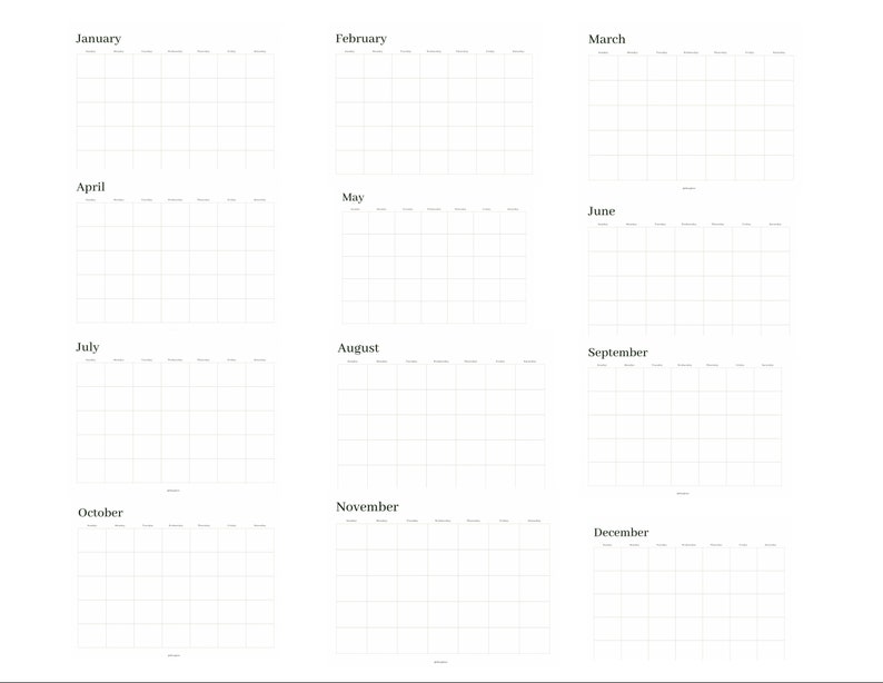 Blank Calendar Page | Printable Monthly Calendar | Monthly Planner ...