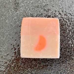 UK Handmade soap scented with mango and orange blossom, vegan, palm free, plastic free, gift for her