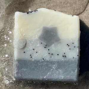 Handmade Soap with coconut and frangipani fragrance made with shea butter, vegan, palm free, plastic free, gift for her, UK free delivery