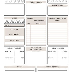 Daily Life Planner, Balanced Life Plan, Goal Setting, Work From Home ...