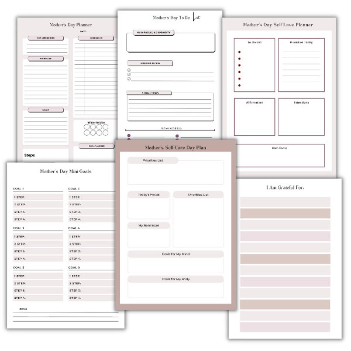 Mother's Day Planner, Mothers Day Bundle, Mothers Day Gift, Busy Mom ...