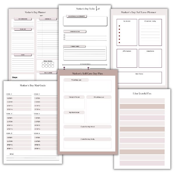 Mother's Day Planner, Mothers Day Bundle, Mothers Day Gift, Busy Mom ...