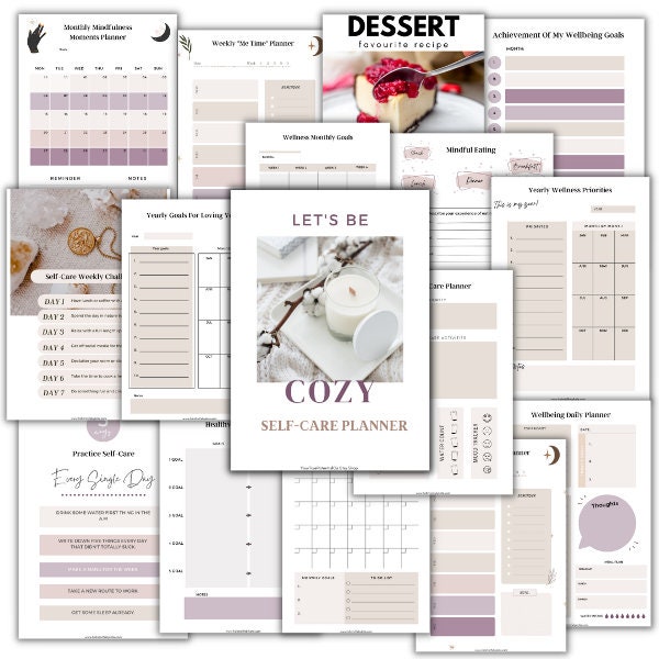 Self Care Planner Self Care Journal Wellness Journal - Etsy