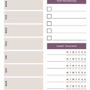 Daily Life Planner, Balanced Life Plan, Goal Setting, Work From Home ...
