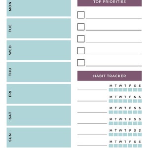 Daily Life Planner, Daily Planner Printable , Goal Setting Planner ...