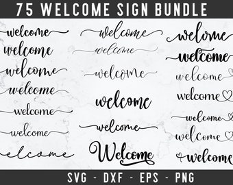 Welcome SVG Bundle, Welcome Sign Svg, Home Svg, Farmhouse Svg , Welcome Bundle, Welcome cut file, Quotes svg file for cricut, Silhouette svg