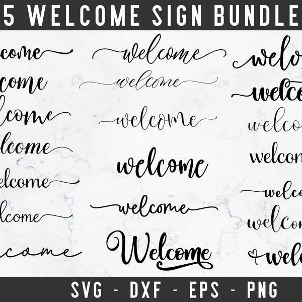 Welcome SVG Bundle, Welcome Sign Svg, Home Svg, Farmhouse Svg , Welcome Bundle, Welcome cut file, Quotes svg file for cricut, Silhouette svg