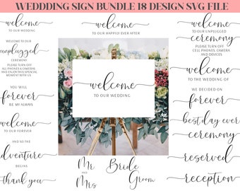 Wedding Sign svg Bundle, Welcome svg, Wedding svg Bundle, Rustic Wedding Sign svg, svg for signs, Wedding Sign Svg ,Wedding svg cut files