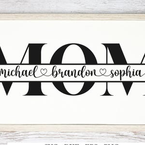 Maman split Svg, svg mère, fête des mères, maman split nom cadre svg, svg maman, maman couper fichier, svg maman, maman png, svg pour sihouette et cricut