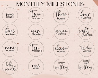 Baby Milestone Rounds SVG: oggetti di scena per foto di neonati, statistiche di nascita (download digitale)