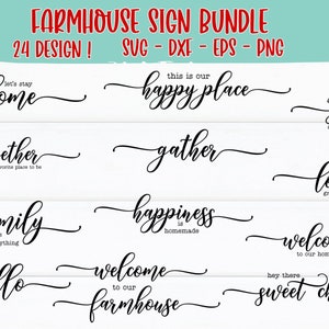 Farmhouse Sign SVG Bundle, Farmhouse Svg Bundle,  Home Family Sign SVG , Home Svg Bundle, Svg Files for Cricut, Svg files for silhouette