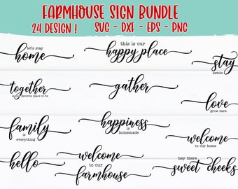 Farmhouse Sign SVG Bundle, Farmhouse Svg Bundle,  Home Family Sign SVG , Home Svg Bundle, Svg Files for Cricut, Svg files for silhouette