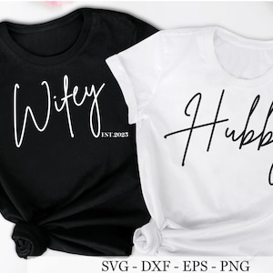 Hubby Svg Wifey Hubby Svg 2025, Wifey Svg, Honeymoon svg, Husband Svg, Wife Svg Files for Cricut, Svg Files for Silhouette