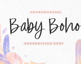 Police baby boho, police manuscrite, polices Cricut, police de calligraphie, police Procreate, polices pour Cricut, police cursive, police de mariage