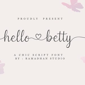 Script Font, Heart Script Font, Love Font, Font with Hearts, Font with Tails, Heart Font, Wedding Font, Cursive Font, Font for Cricut