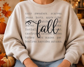 SVG para camiseta de otoño, diseño SVG de otoño, diseño de sudadera acogedora de otoño, descarga digital de hojas de calabaza, archivo de corte Cricut para la temporada de otoño
