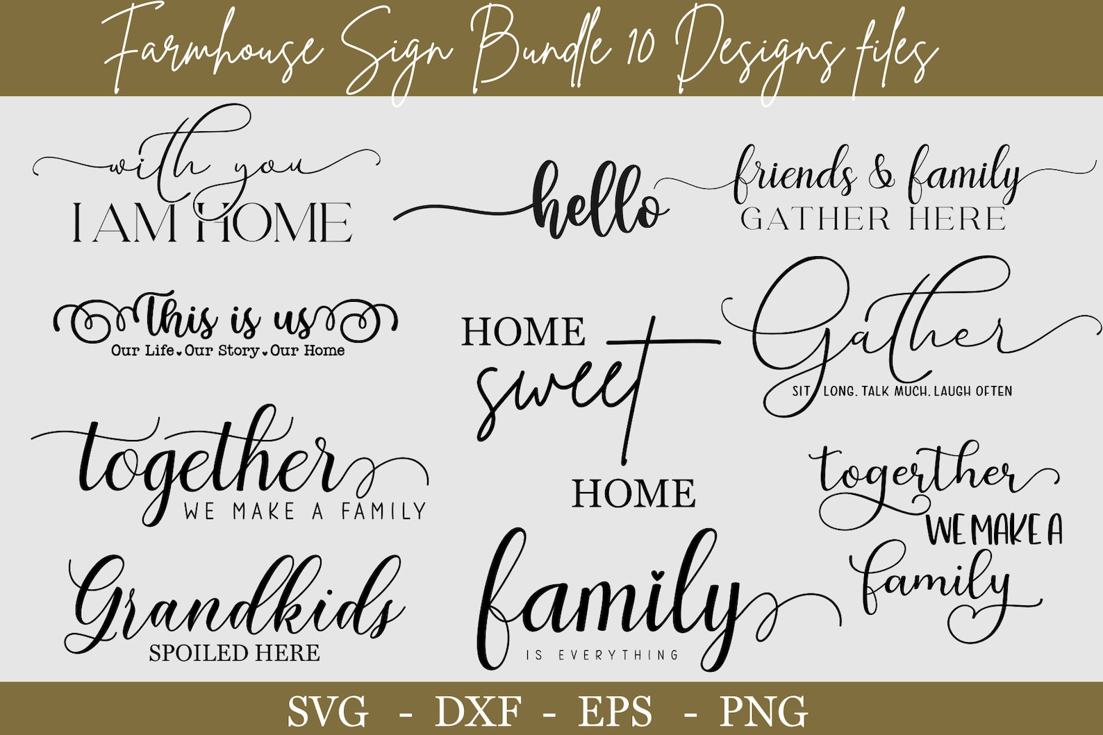 Farmhouse Sign Bundle Svg , Farmhouse Svg Bundle, Home Family Sign ...