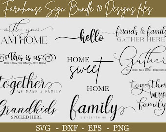 Farmhouse Sign Bundle Svg , Farmhouse Svg Bundle, Home Family Sign , Home Svg Bundle, Svg Files for Cricut and silhouette, Svg cut files