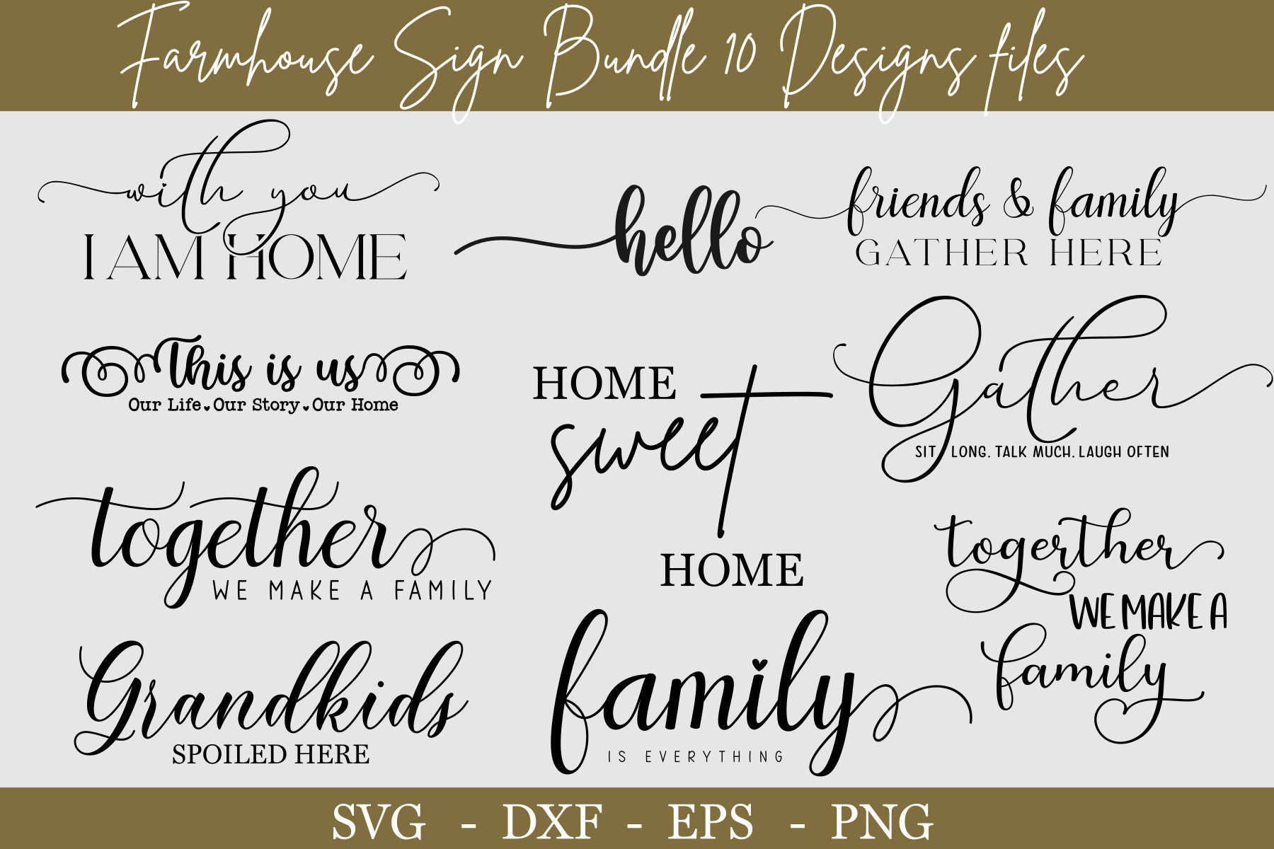 Farmhouse Sign Bundle Svg , Farmhouse Svg Bundle, Home Family Sign ...