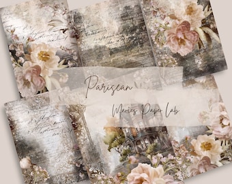 Carta da giornale parigina Junk – Effimere floreali vittoriane (download digitale)