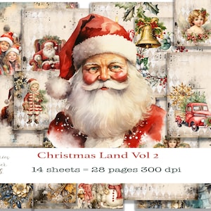 CHRISTMAS LAND Vol 2 Collection. Shabby Chic, Vintage Christmas, Vintage Shabby Chic, Journal,