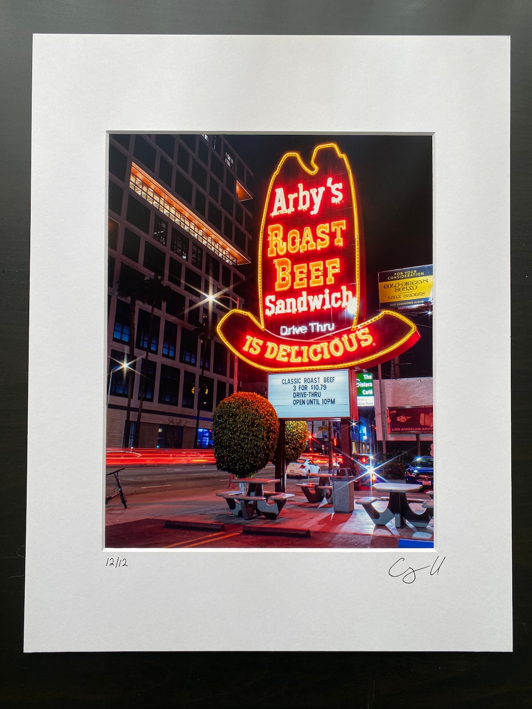 Arby’s Neon Sign Photography Print – Hollywood Wall Art – Vintage