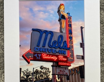 Mels Diner Neon Sign Photo Print - Hollywood - California