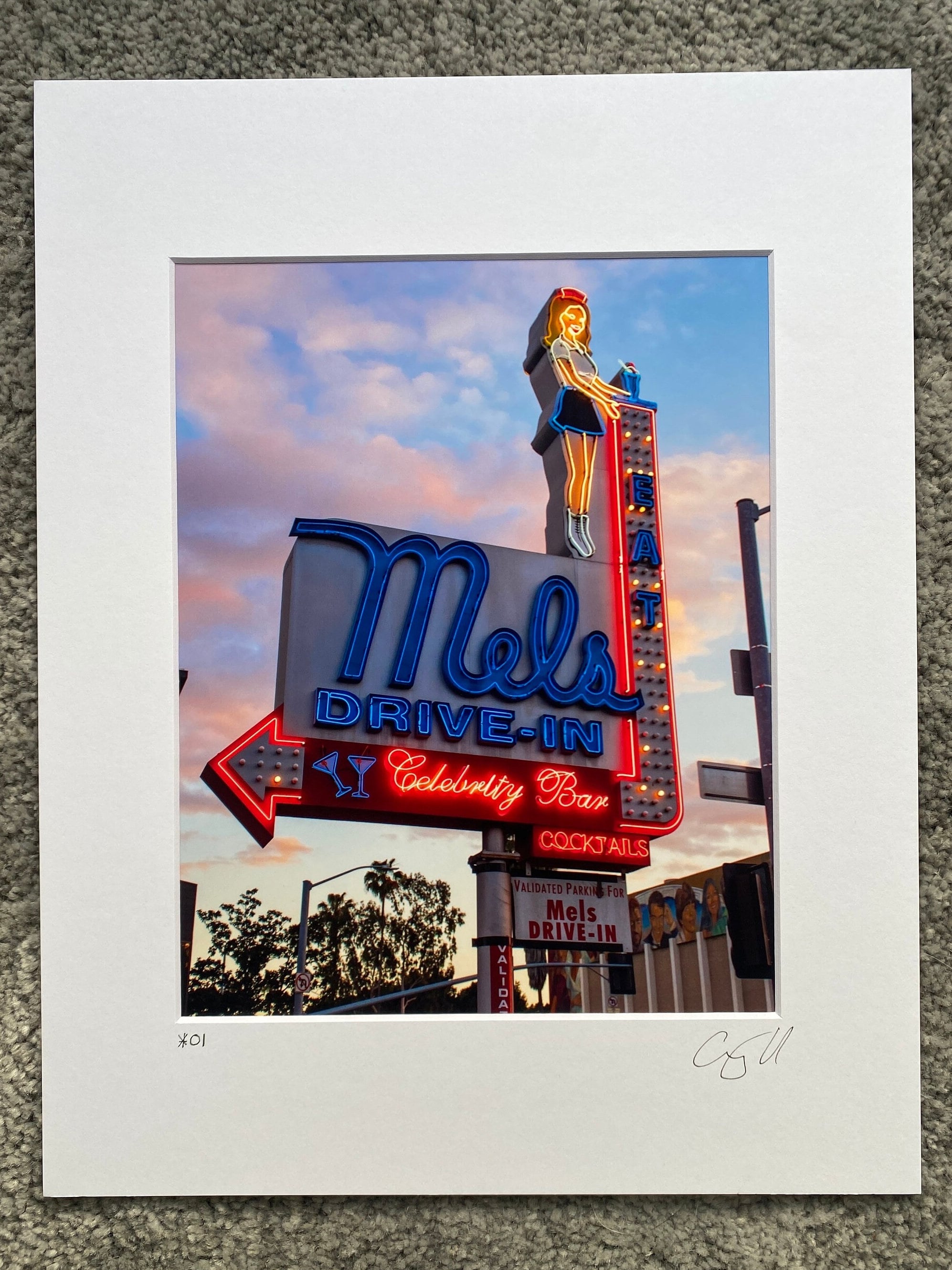 Mels Diner Neon Sign Photo Print - Hollywood - California 