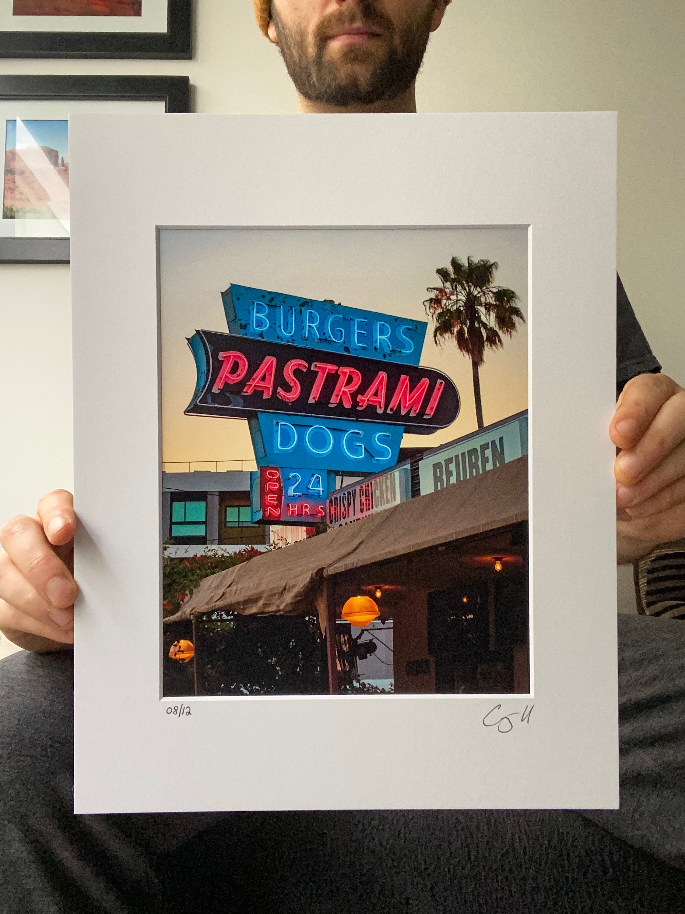 Burgers Pastrami Dogs Neon Sign Photo Print Retro Restaurant California