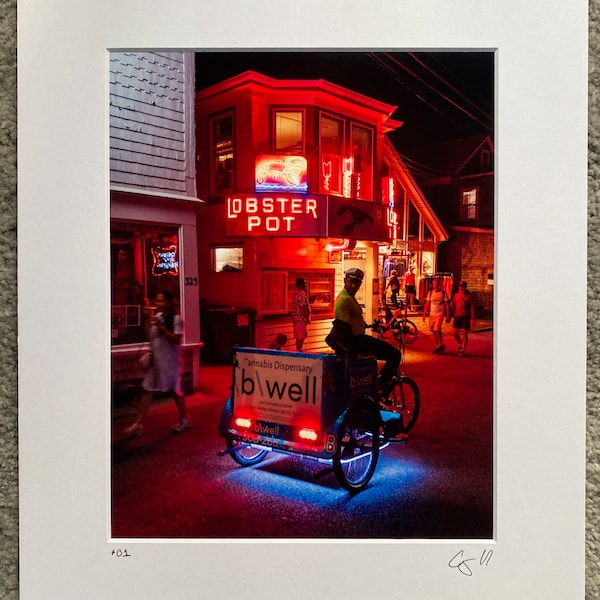 Kreeft Pot Neon Sign Foto Print - Provincetown MA - Cape Cod - Vintage Roadside - Midcentury - Wall Decor - Ptown - New England