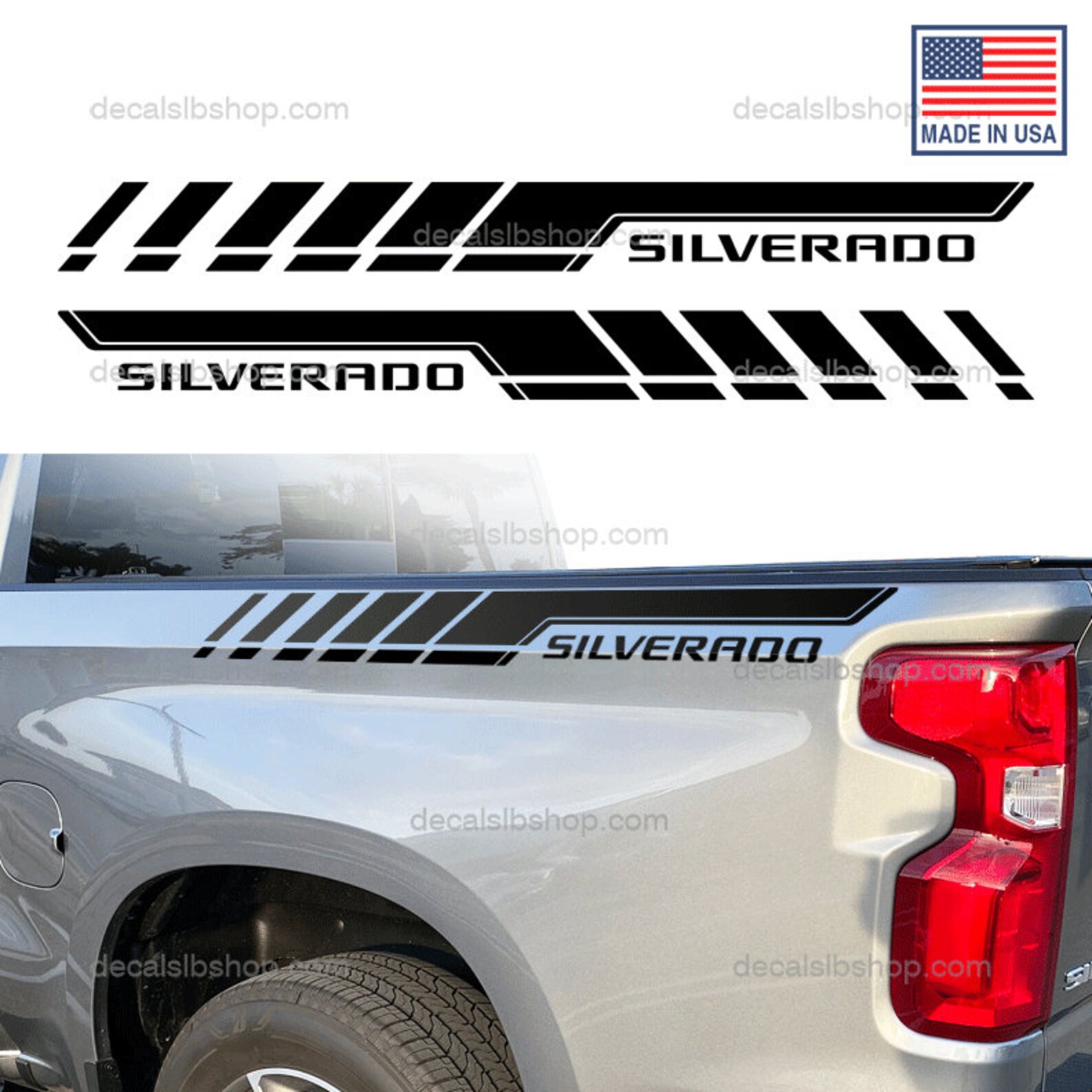 Silverado Stripes Bedsides Decals Fits Chevy Chevrolet Truck Etsy