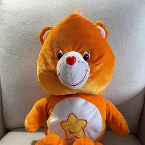 Vintage 2005 Orange Laugh a Lot Care Bear Plush Toy Ganz Nanco