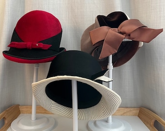 Vintage Women’s Hat’s Cloche Hat Choose Between Three Different Ones Formal Hats Ladies Dressy Fashion Red Hat Styled by Nadelle Montreal