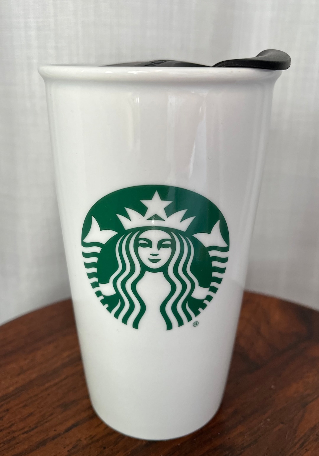 Starbucks Coffee Ceramic Travel Mug With Logo & Lid 12 Fl Oz 355 Ml Etsy
