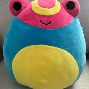 Original Squishmallow 12” Wamina the Frog from the Blacklight Collection Plush Toy Glow in the Dark