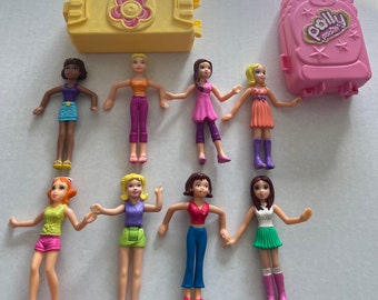 Polly Pocket Dolls Mcdonalds Lot of 8 Dolls With 2 Cases Etsy UK