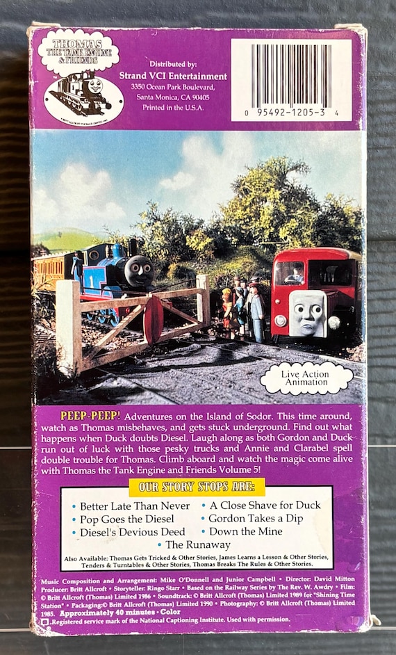 Vintage 1985 Thomas and Friends VHS Episodes Better Late Than