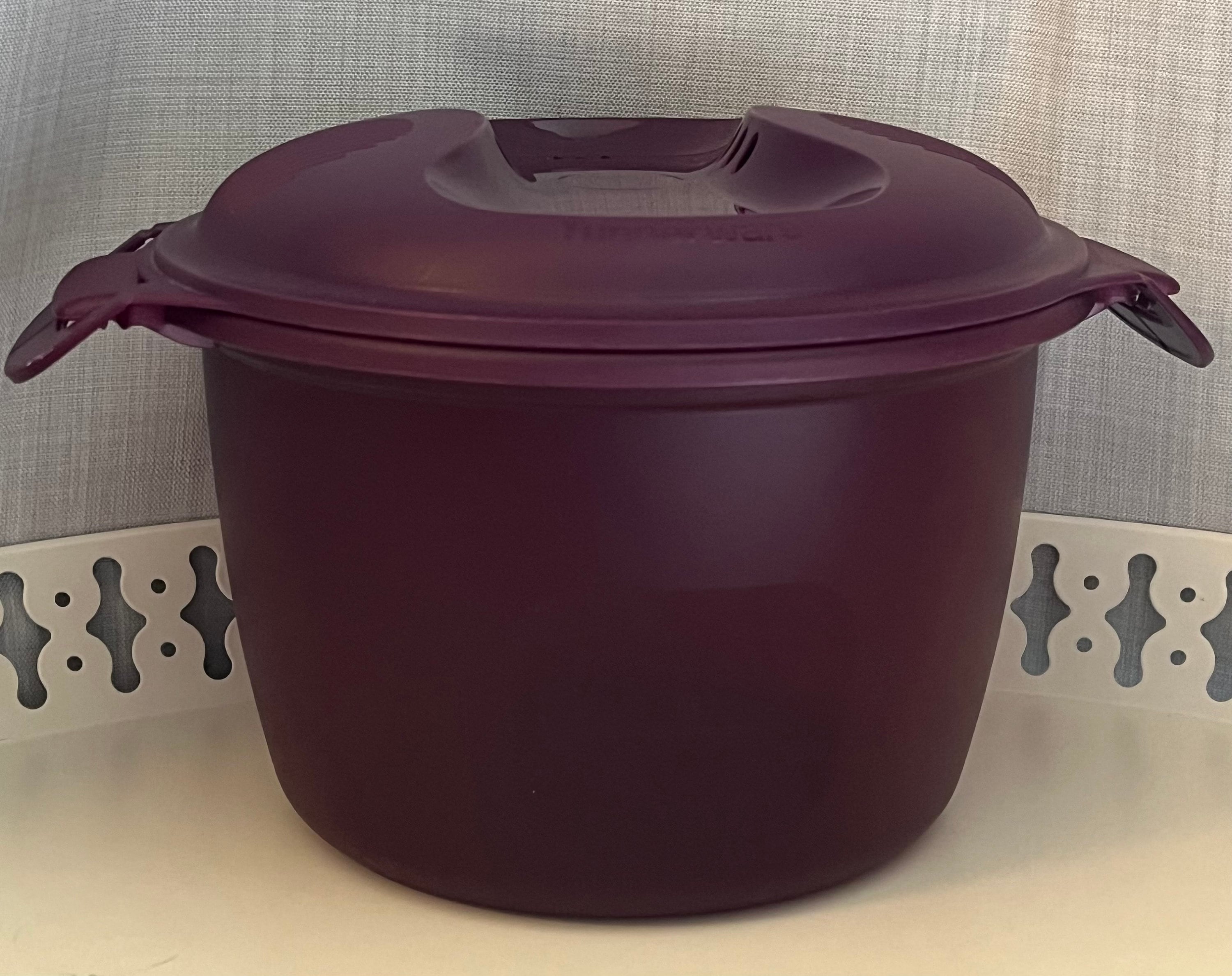 Tupperware Rīve Vintage Tupperware Microwave Rice Cooker 2.2L, With Foam Catcher 6451A ...