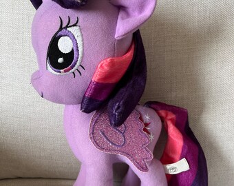 My little Pony Twilight Sparkle Purple Plush Toy Unicorn Pegasus with Glitter Wings and Cloth Hair 2018 Hasbro Toy Factory LLC