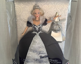 Vintage Y2K Millennium Princess Barbie with Blue and Silver Dress Special  Millennium Edition Year 2000 Mattel NIB NRFB