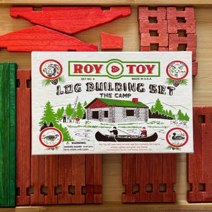 Roy Toy Log Building Set The Camp 37 Pieces