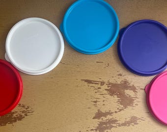 Tupperware 4-1/2” Replacement Lid (4” bowl seal) 5227A for Little Wonder Bowls Choose from Red,White, Blue or Pink