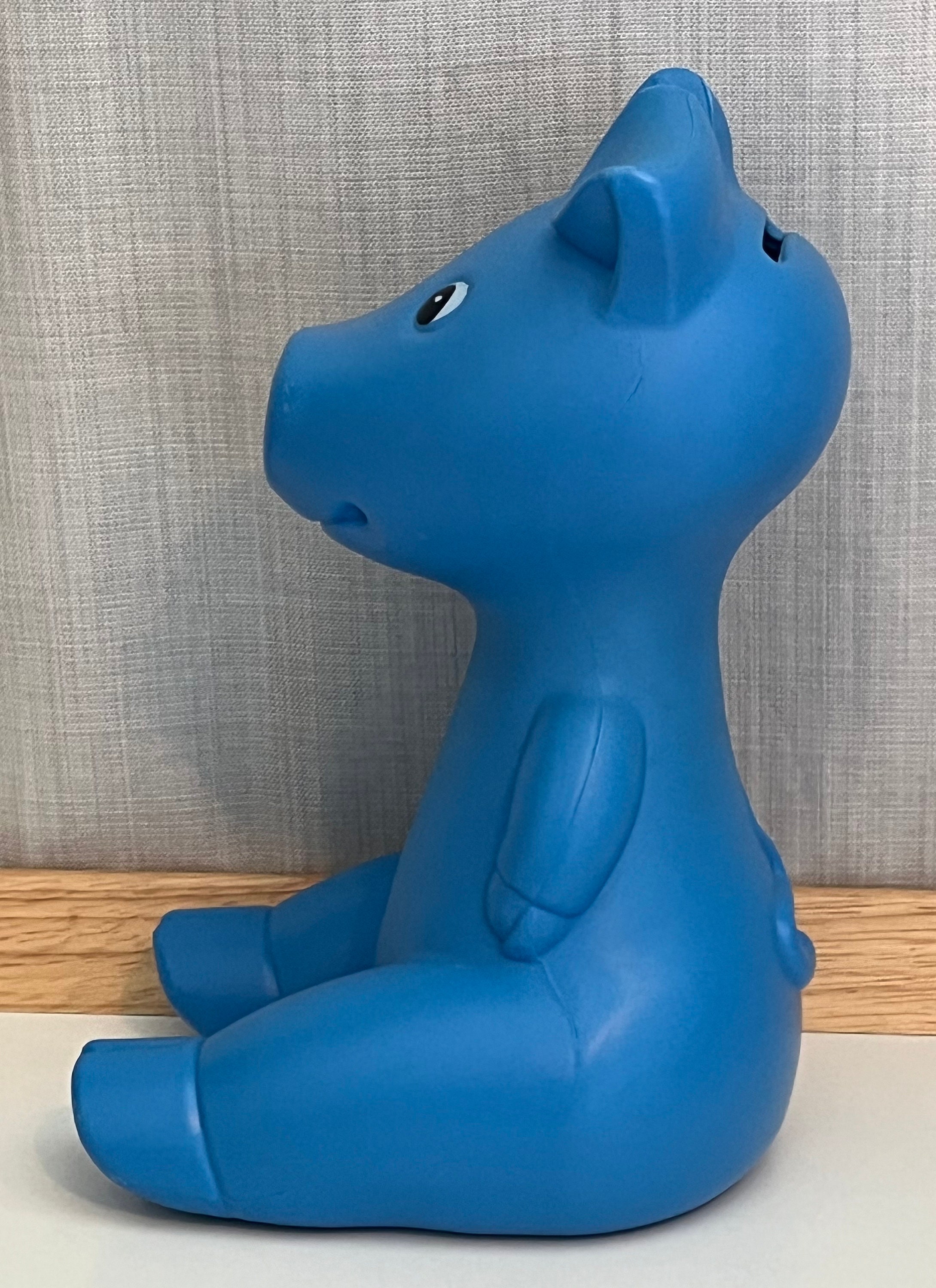 Vintage 1980s Blue IKEA Sitting Plastic Piggybank Nostalgic Gifts