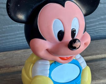 1986 ヴィンテージ ディズニー ミッキーマウス ABC スクイーキー トイ