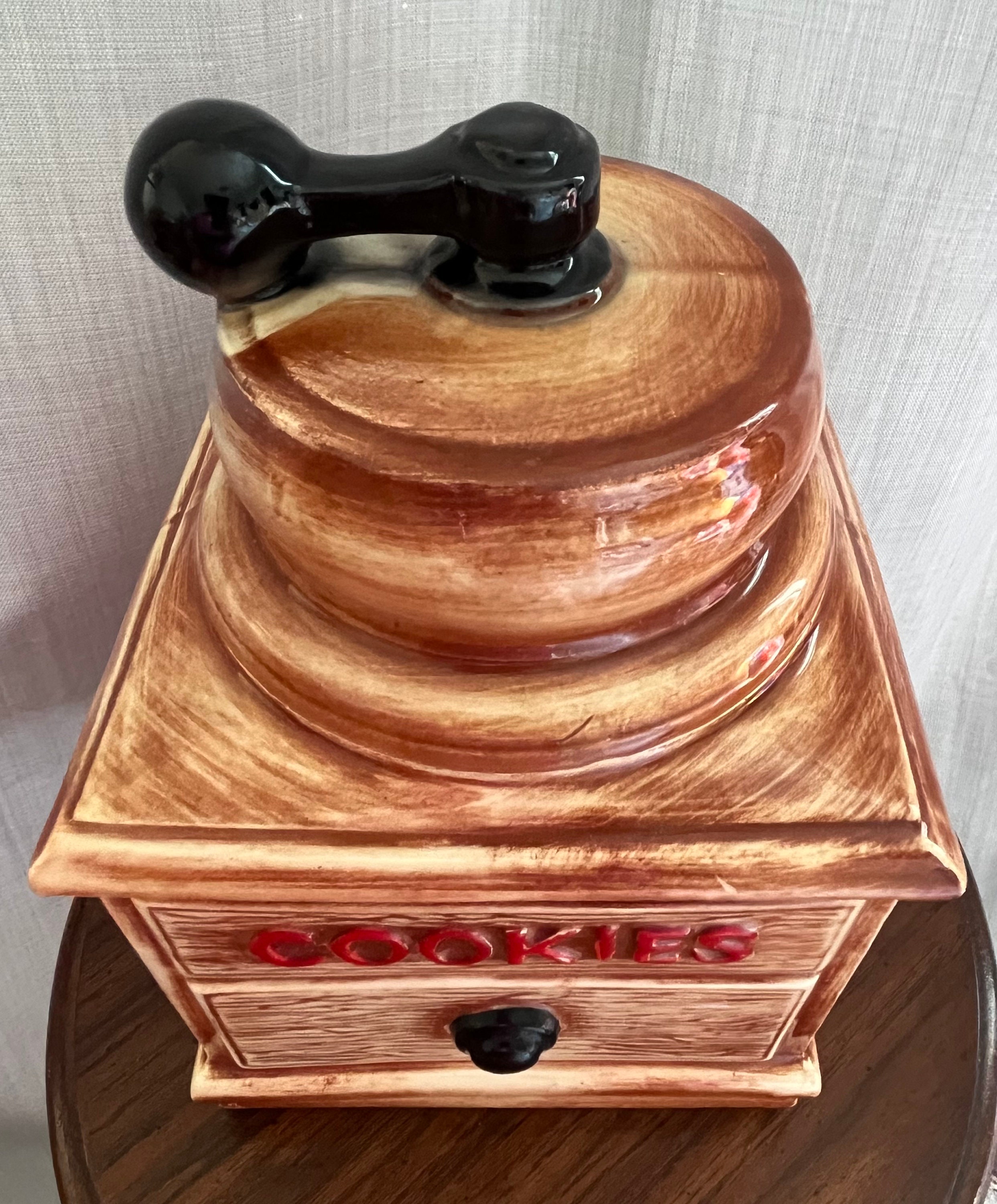 Vintage Mccoy Ceramic Coffee Grinder Cookie Jar Made in the USA Biscuit