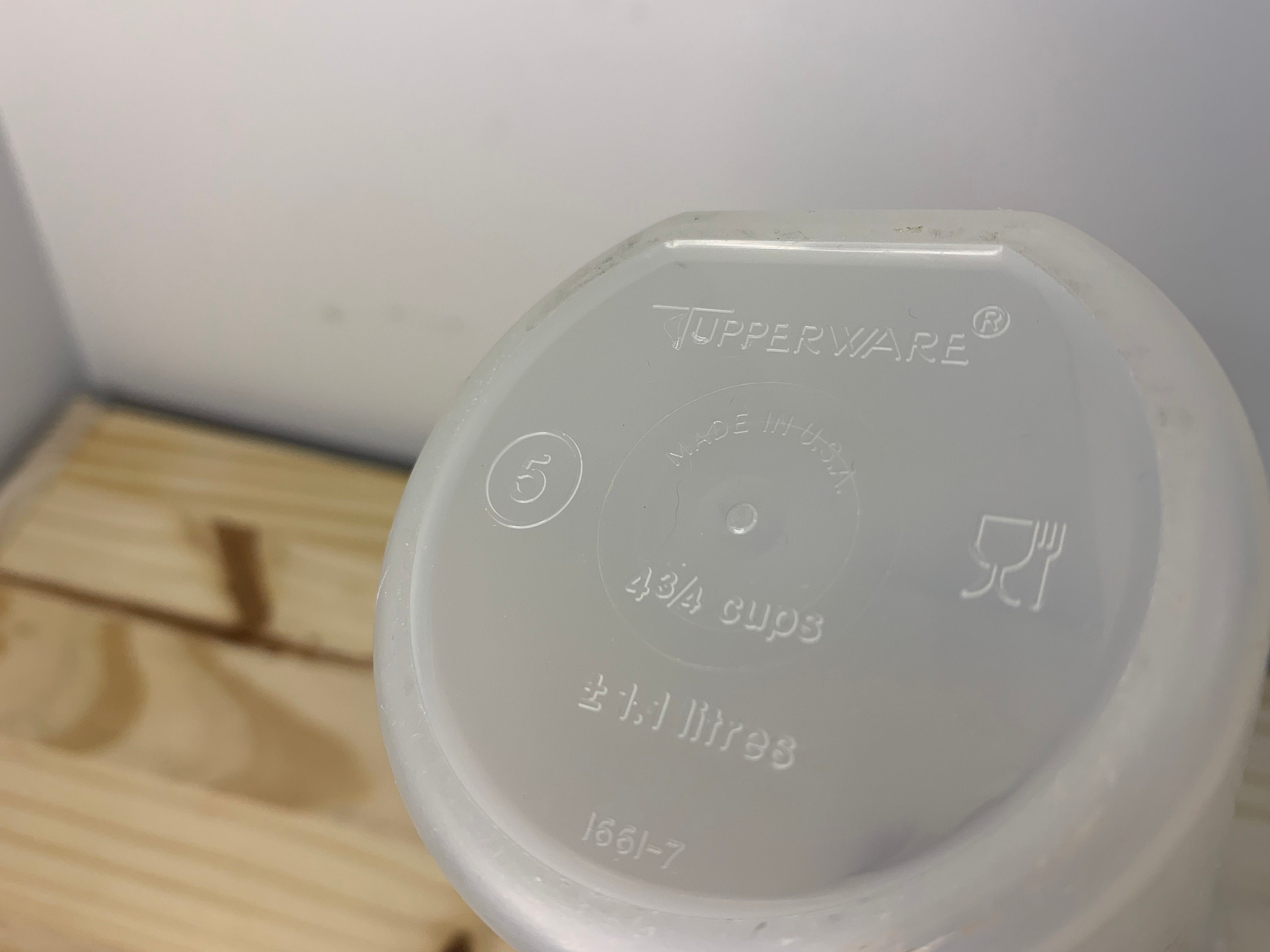 Vintage Tupperware Stackable Frosted Clear Container 16617 Etsy