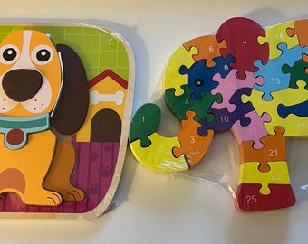 Children’s Wood Jigsaw Puzzle Sealed NIP Gifts for Kids
