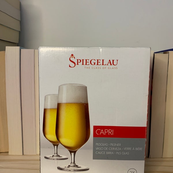 Spiegelau Capri La classe de verre Set de 2 verres à bière Pilsner dans une boîte Fabriqué en Allemagne 13-1/2 onces 400 ml 7-1/2 » de hauteur